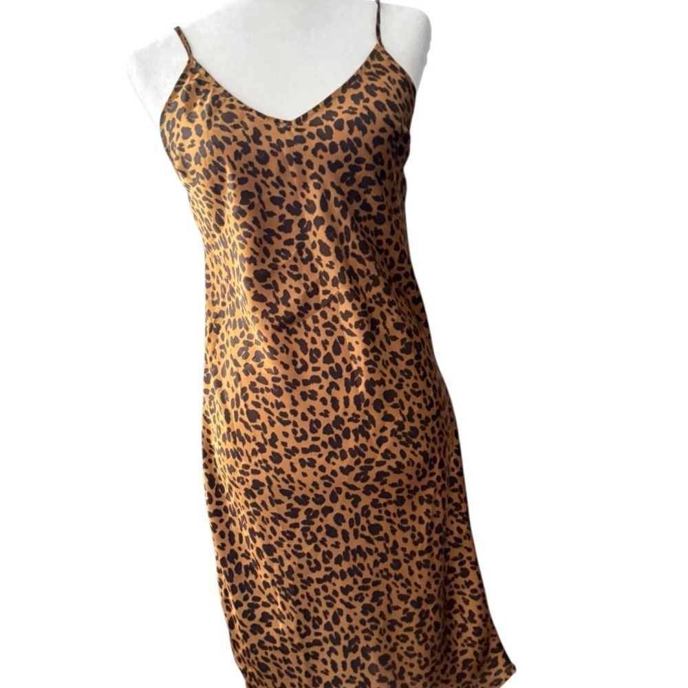 Leopard Print Slip Dress - Picture 2 of 4